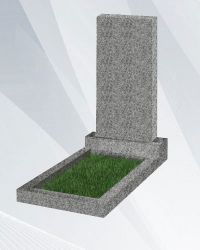 Прямоугольный памятник - Китай светло-серый К03